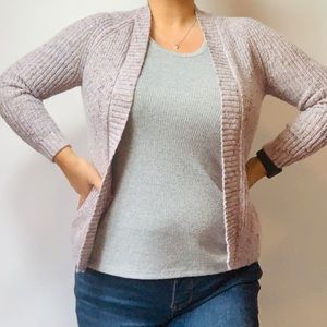 Peyton Primrose Purple Open Sweater Cardigan Sz S